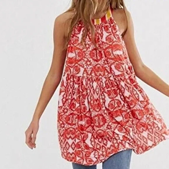 Free People Mimi Tunic Halter Top Women’s Size Medium NEW - Picture 2 of 11